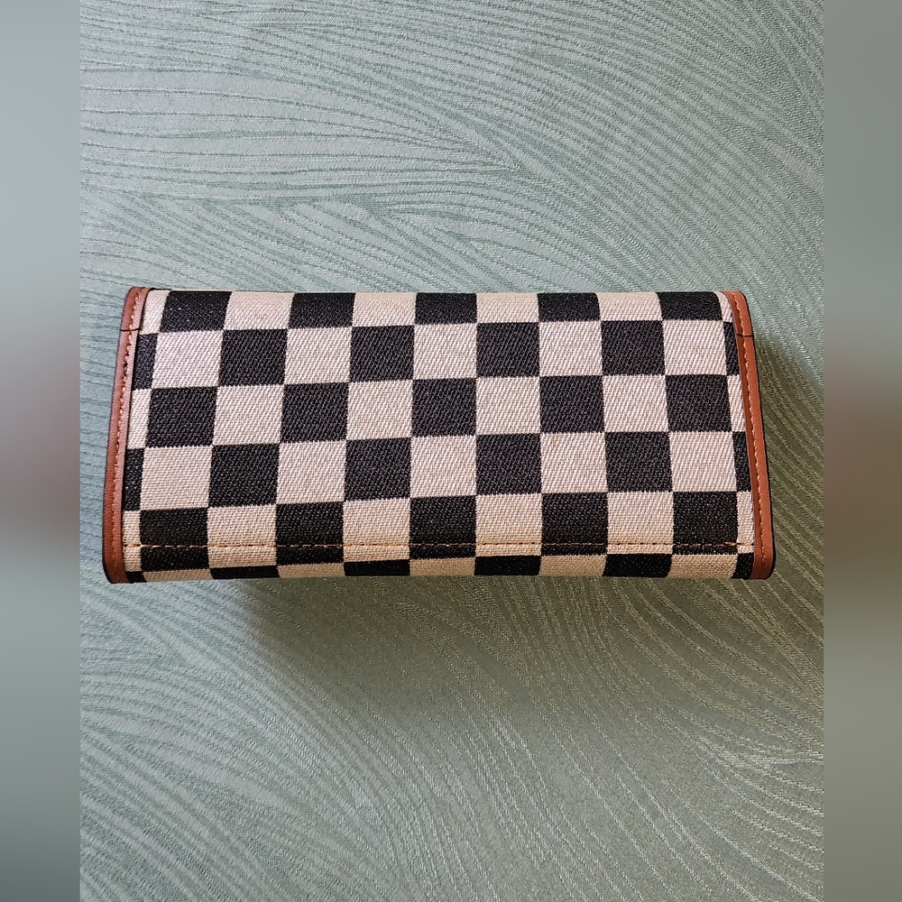 Checkered Black and White Wallet - Picture 2 of 4